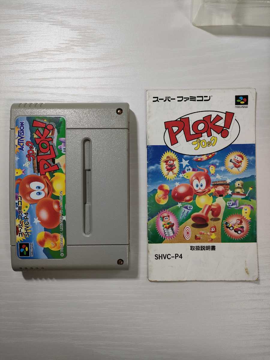 SFC【プロック PLOK!】箱 取扱説明書 付き(アクション)｜売買された 