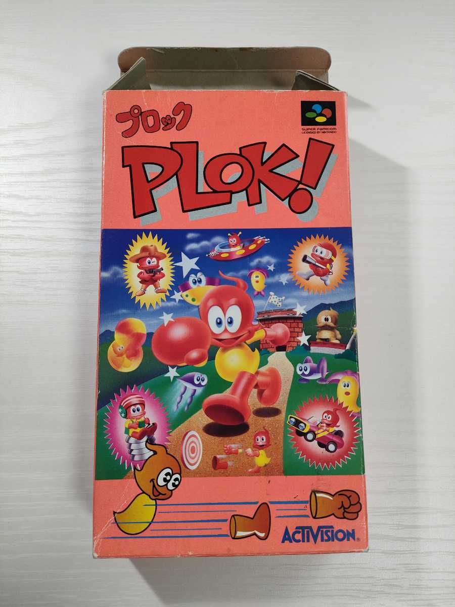 SFC【プロック PLOK!】箱 取扱説明書 付き(アクション)｜売買された 