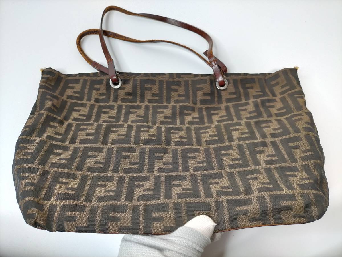 ◇1円スタート◇キレイめ◇FENDI フェンディ◇トートバッグ◇ズッカ柄