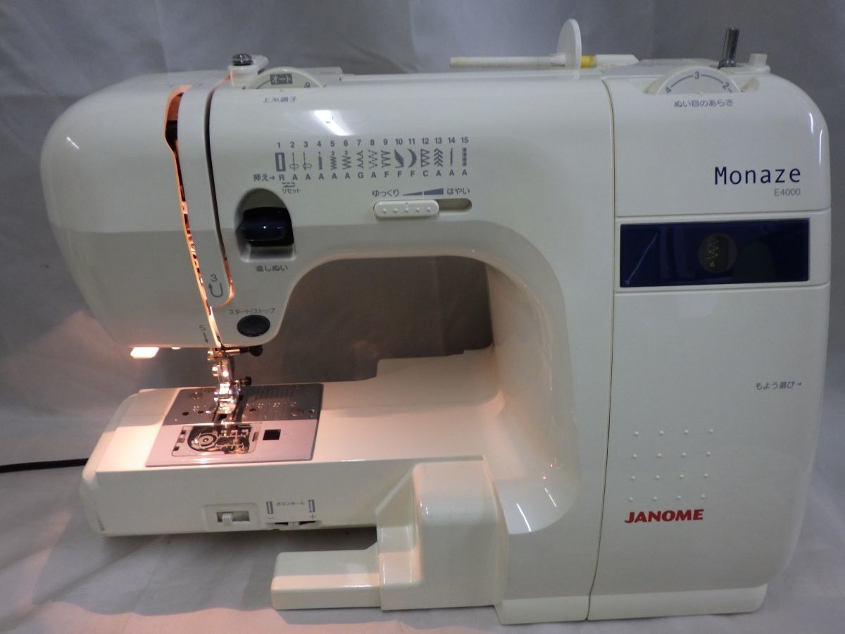 中古品】ジャノメ電子ミシンJANOMEモナーゼ Monaze E4000 ケース