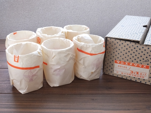 完全未使用品 森永 マミー グラス コップ 6個セット 箱付き サンエス