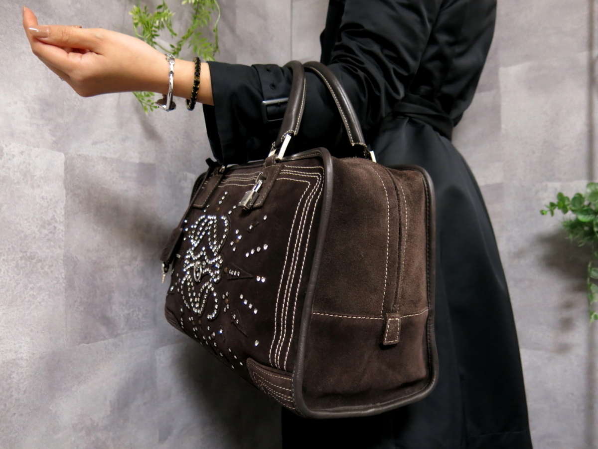 1円○超極美品○LOEWE ロエベ○アマソナ○アナグラム○ミニ ハンド  