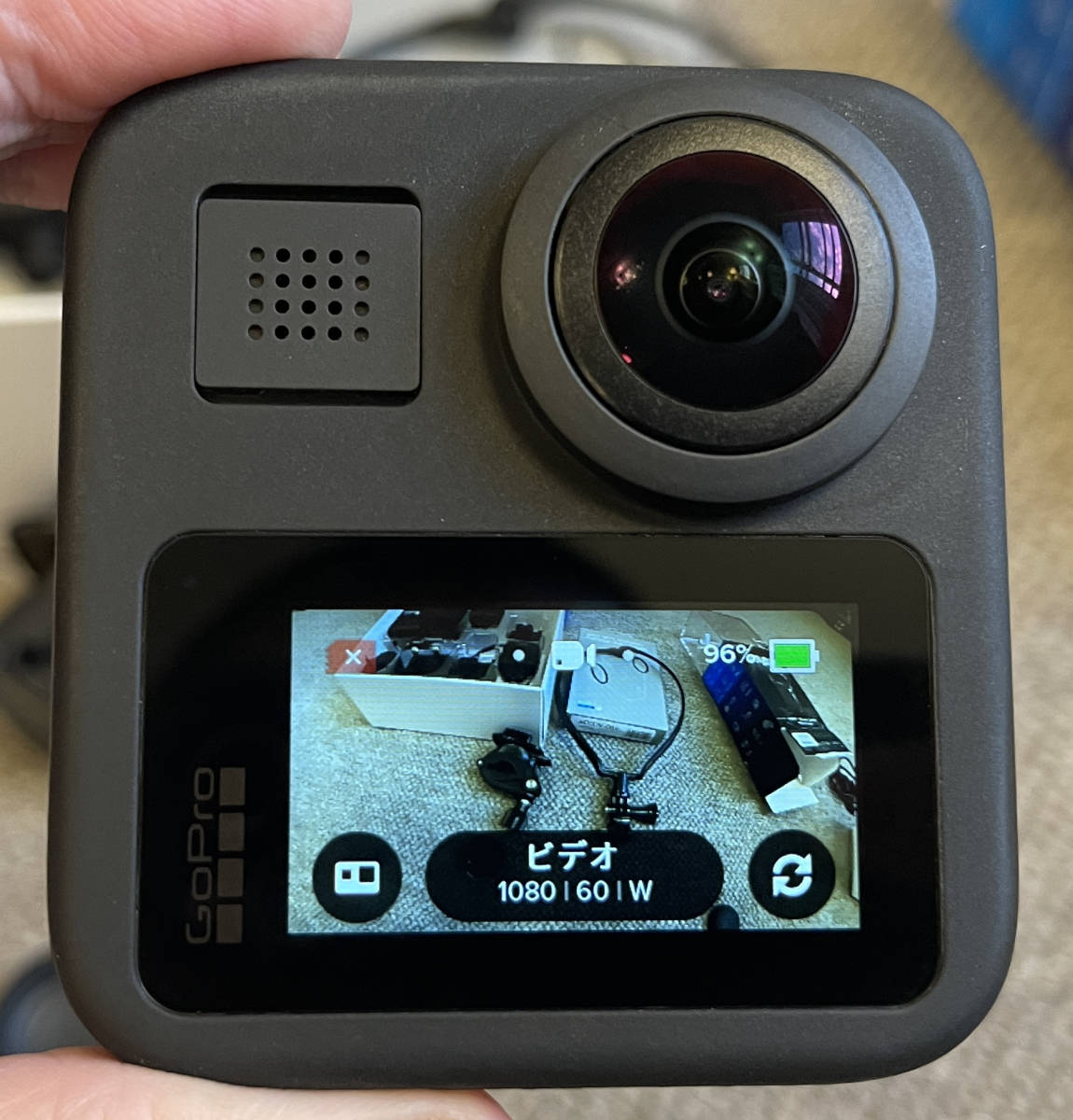 GoPro MAX 本体【スーパーチャージャー 保護レンズ バッテリー充電器 