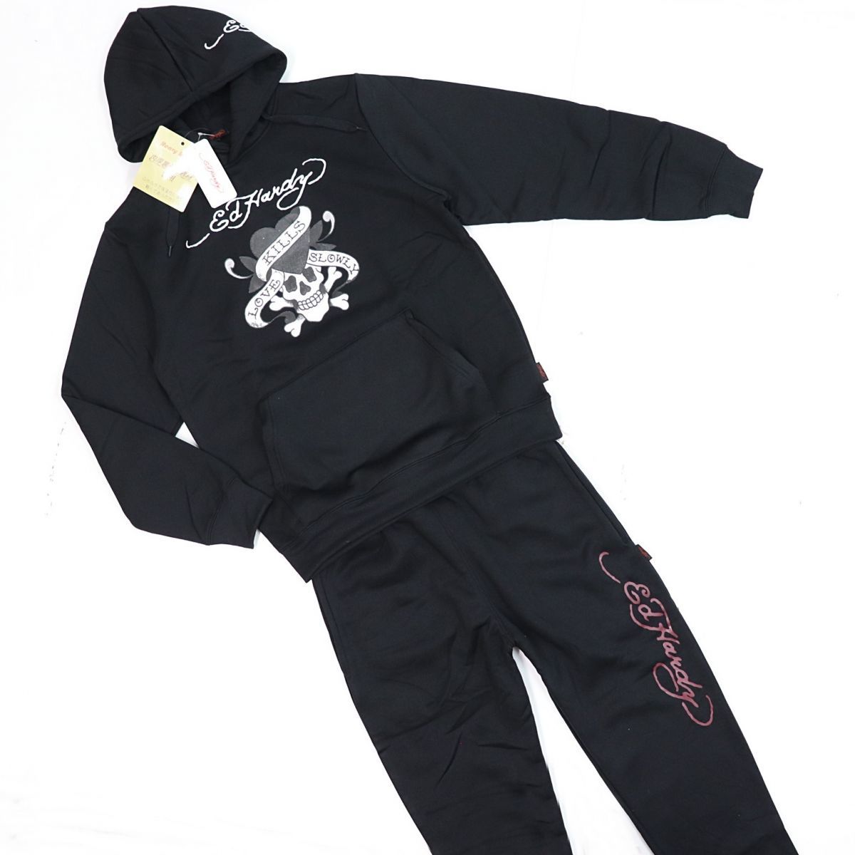 エドハーディー Edhardy メンズ 軽量 保温 肉厚裏起毛 スウェット 上下セット セットアップ Set Seted1362a Blk Ll 一 四 参 Qwer スウェット 売買されたオークション情報 Yahooの商品情報をアーカイブ公開 オークファン Aucfan Com