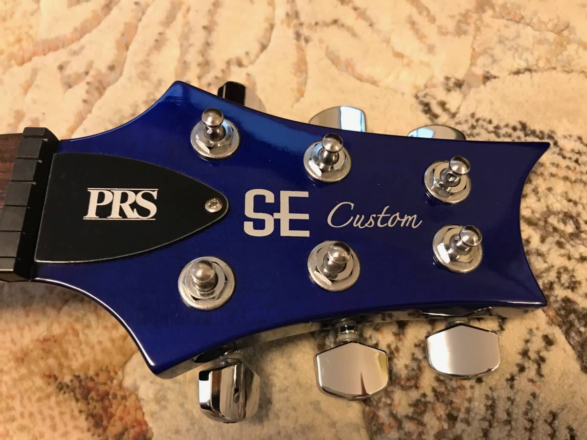 中古☆現状渡し☆PRS SE CUSTOM 24☆青色☆おまけギターケース付き(PRS 