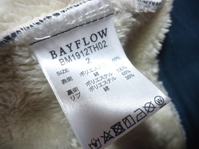 あったか2サイズ(S)/BAYFLOWベイフロー/肉厚裏ボア/スウェットパンツ/ジョガーパンツ/トレーナー/カリフォルニア/ネイビー ベイフロー 0 S スニーカーブーツ 冬も暖かい♪蓄熱素材] [公式
