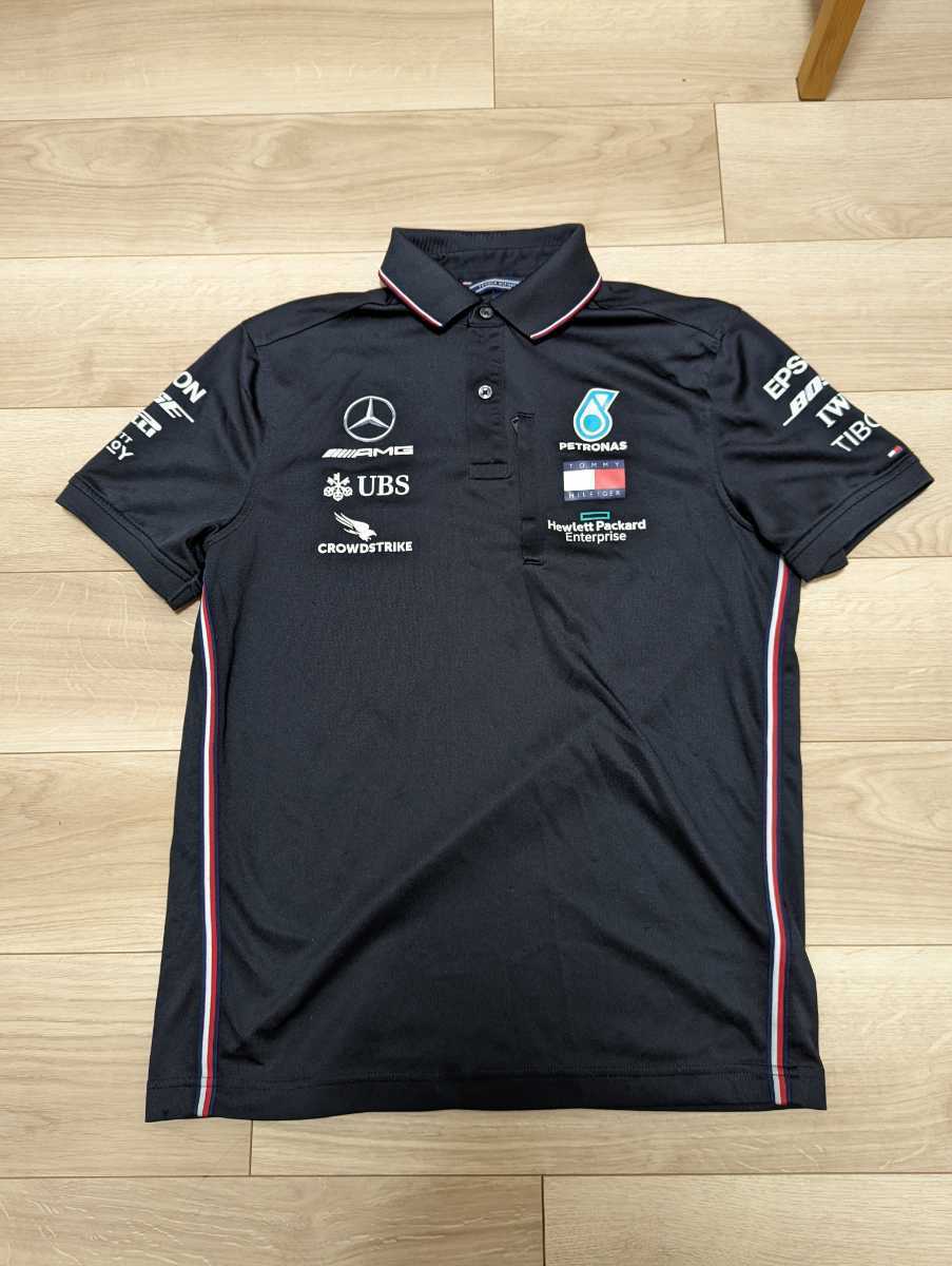美品 限定 メルセデス F1 チームポロシャツ ハミルトン ベンツ