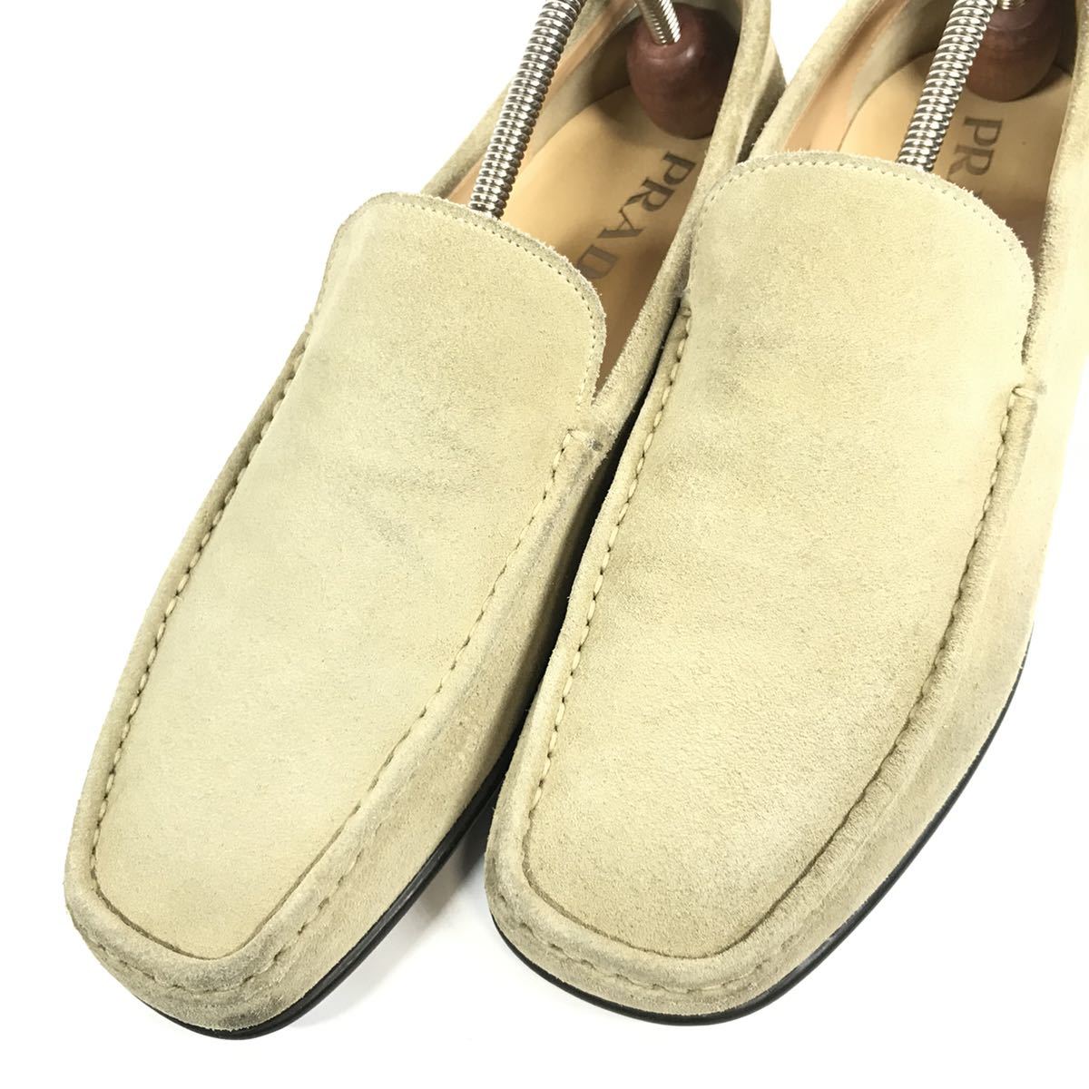 プラダ】本物 PRADA 靴 25.5cm ローファー スリッポン カジュアル