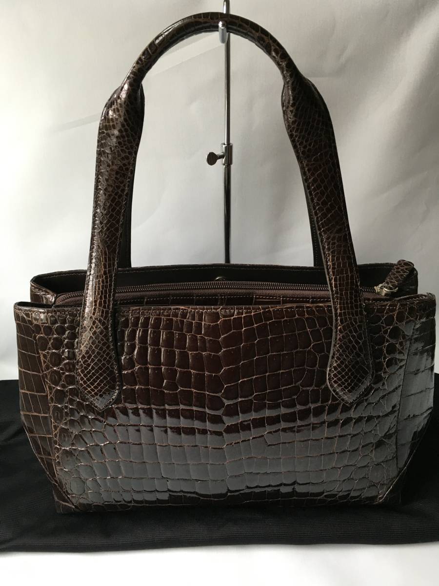 【人気SALE，2026】 GENUINE CROCODILE ジェニュインクロコダイル クロコダイル レザー ハンド バッグ(クロコダイル)｜売買されたオークション情報、yahooの商品情報をアーカイブ公開 - オークファン クロコダイル