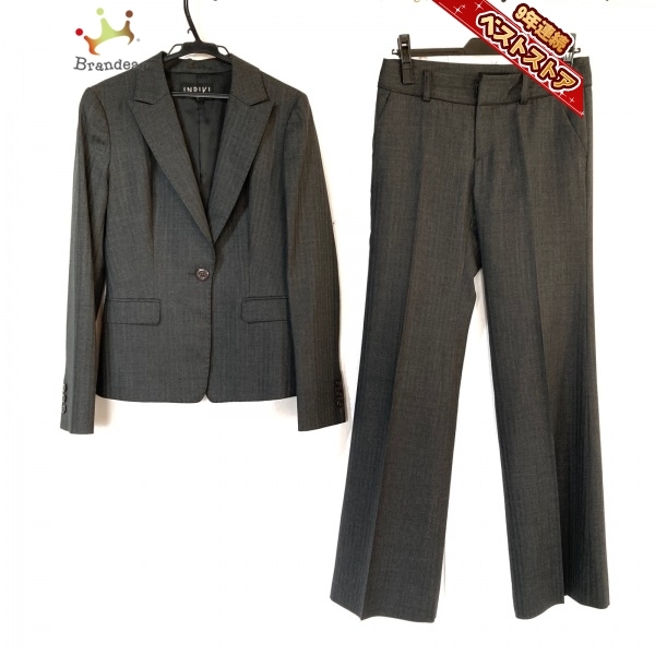 インディビ INDIVI レディースパンツスーツ サイズ38 M - グレー
