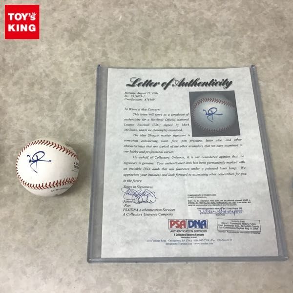 1円～ 箱無し MLB マーク・マグワイア サインボール(記念品、関連 