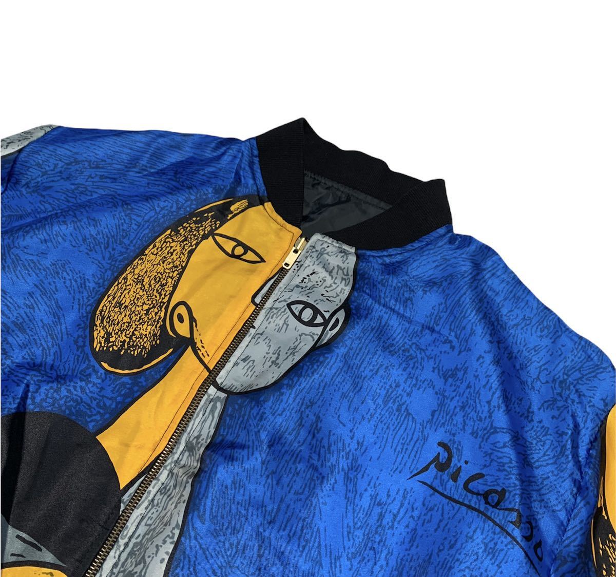 美品 Picasso ピカソ リバーシブル ブルゾン ジャケット アート  