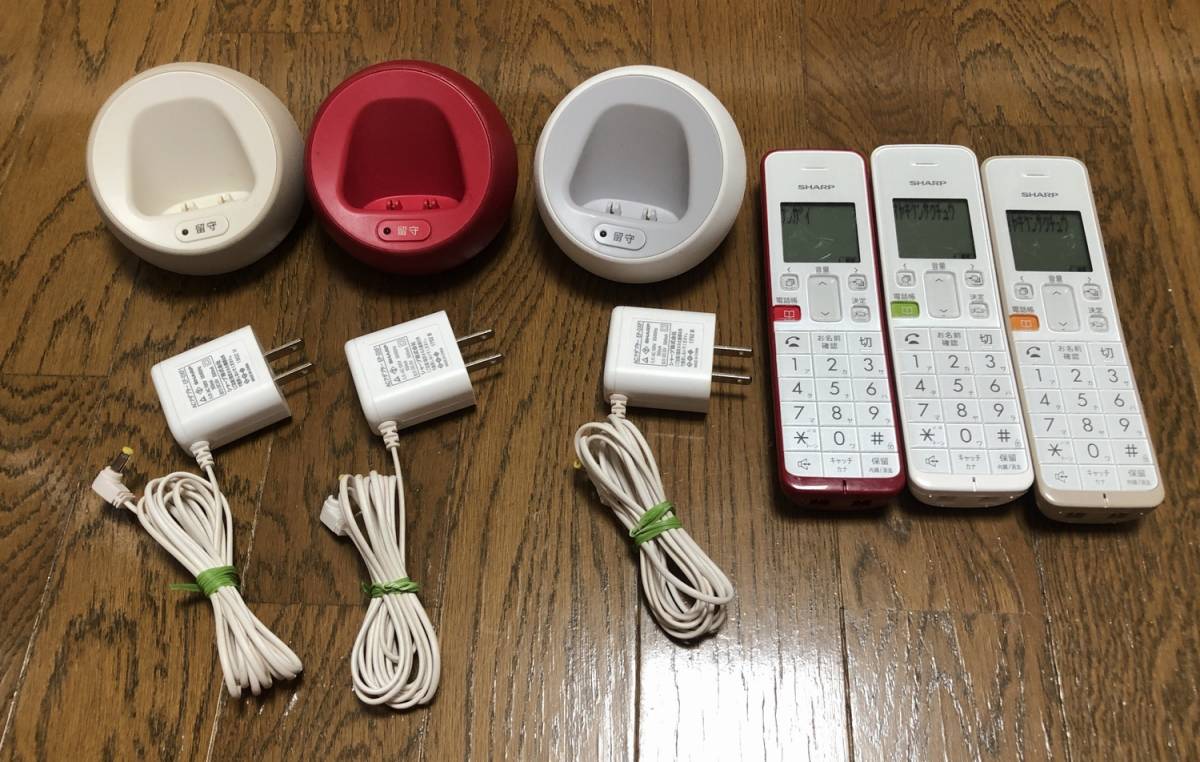 シャープ SHARP 子機 jd－s08cl－w 子機JD-KS08 jd-s08の通販 ■　 シャープ　コードレス電話機　３セット　ＪＤ－ＫＳ０８　ＪＤ－Ｓ０８ＣＬ　■