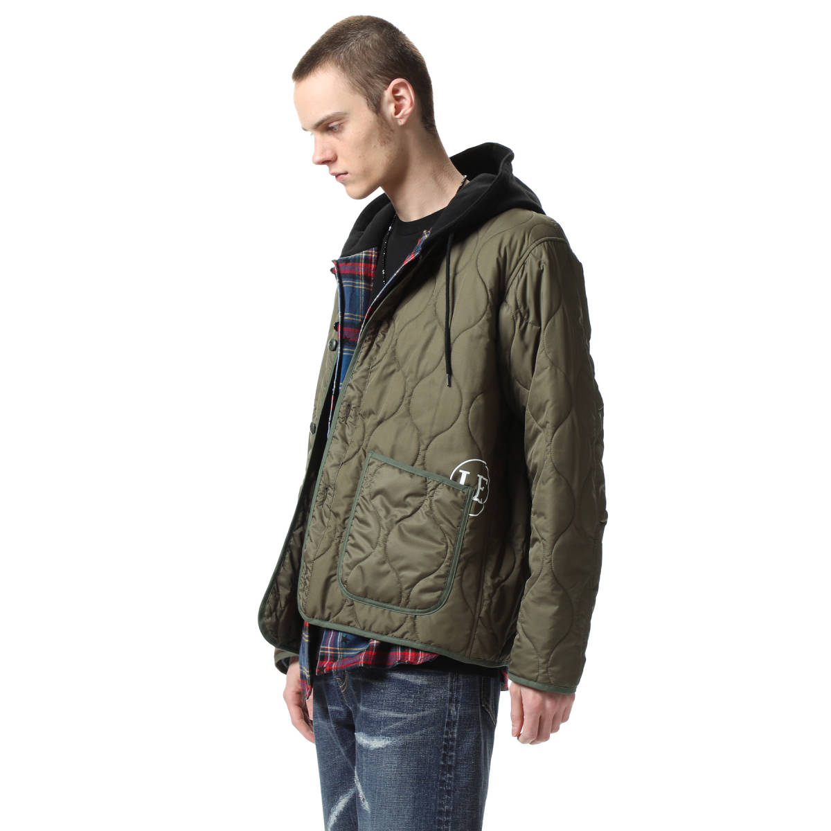 21AW uniform experiment LINER QUILTING BLOUSON KHAKI/4 SOPHNET 