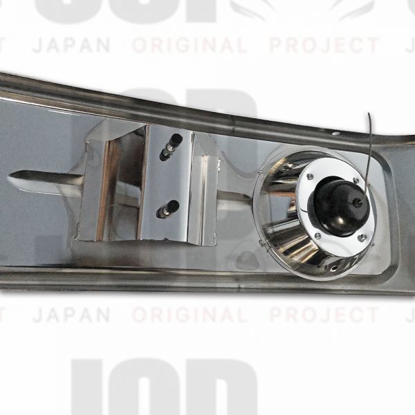 10t 大型 ダブル レトロ オバQ メッキ バンパー イエロー フォグ 付き