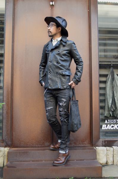BACKLASH ジャパンホースレザー製品染め Pコート 1606-04 ライダース 