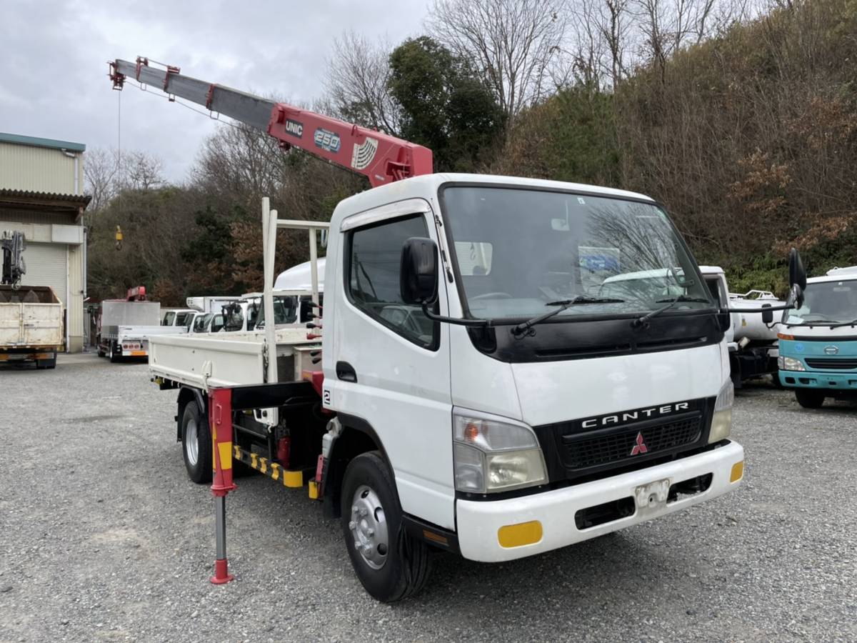 H.12(2000)年 三菱ふそう キャンター 車載車 3段クレーン付き 