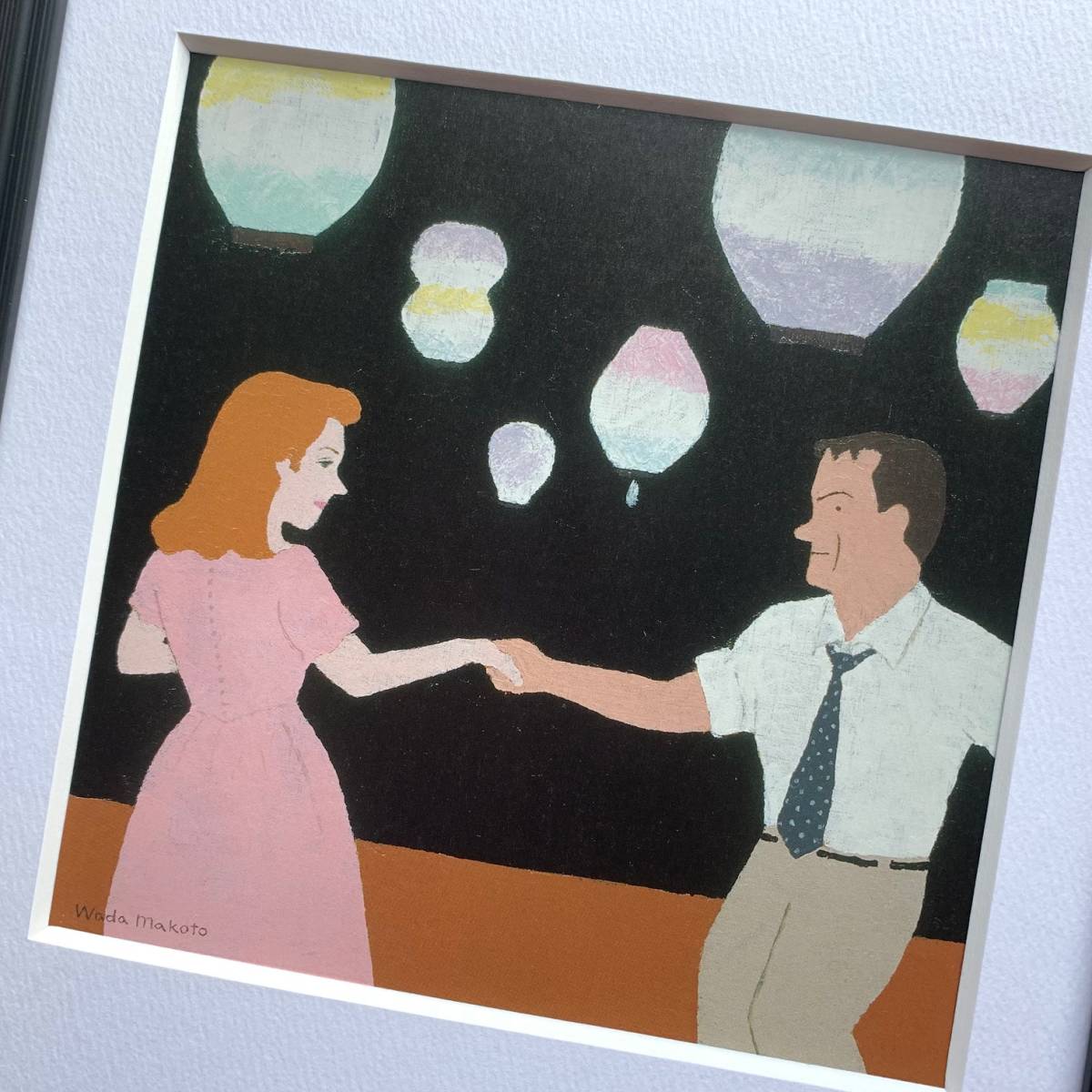 額入り 『映画 貴重イラスト : 印刷物 ポスター風デザイン 額装品