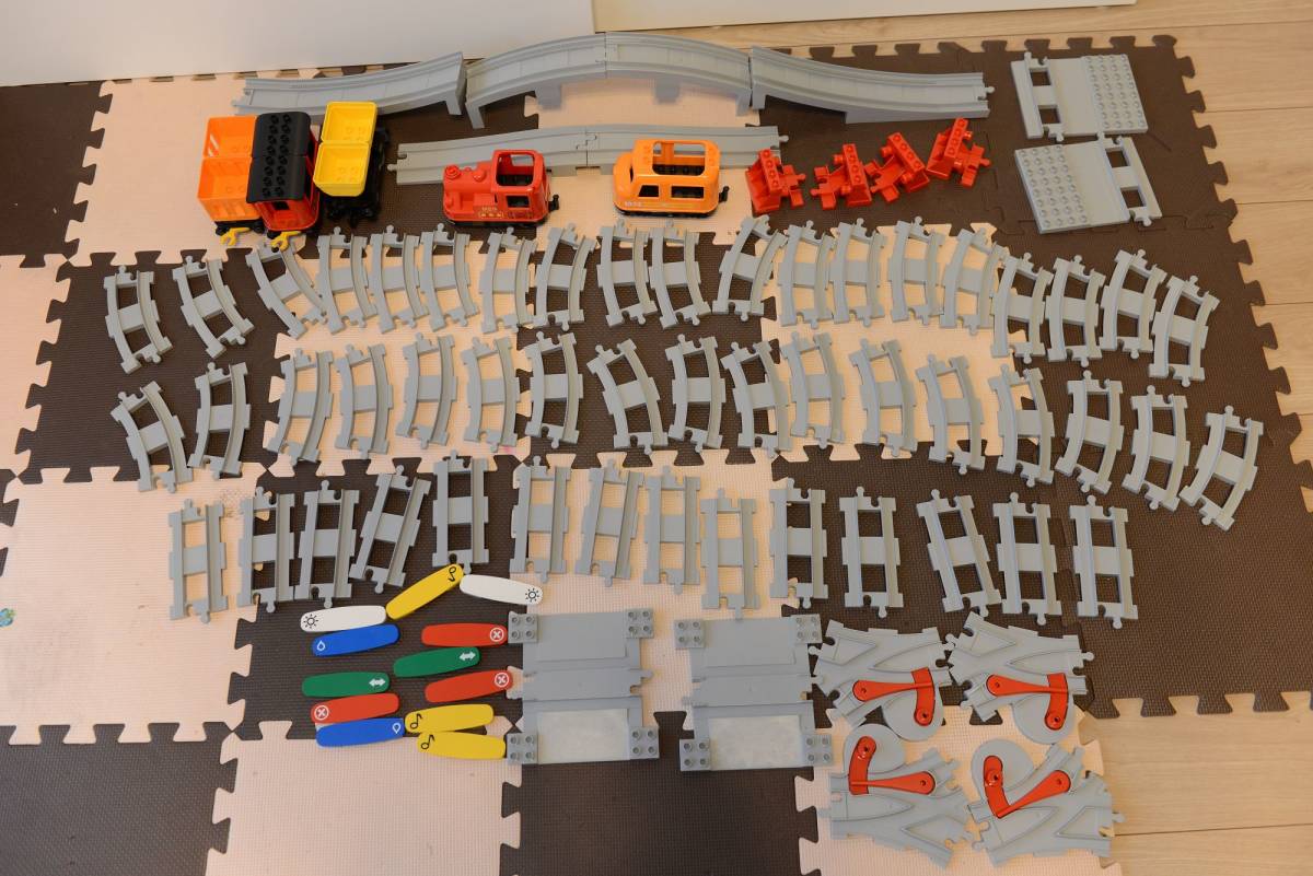 デュプロ レゴ : デュプロのまち LEGO トレインレールセット 0 おもちゃ まちのトレイン duplo 1 デラックストレインセット 2 レゴ(LEGO) 単品曲線レール12個 鉄道橋とレール