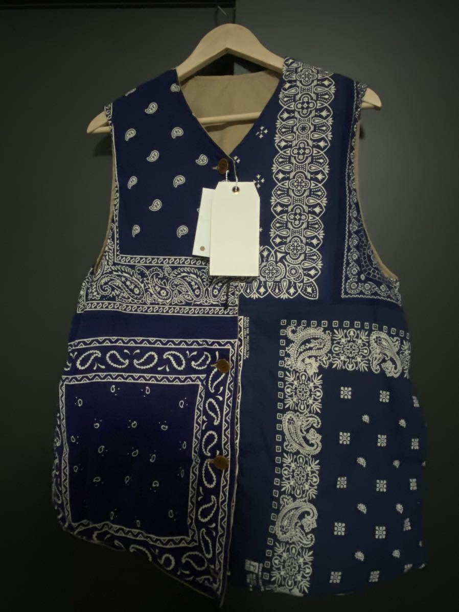 visvim 4 KORA DOWN VEST BANDANA ICT KOFU BEIGE DRY JKT KOFU 