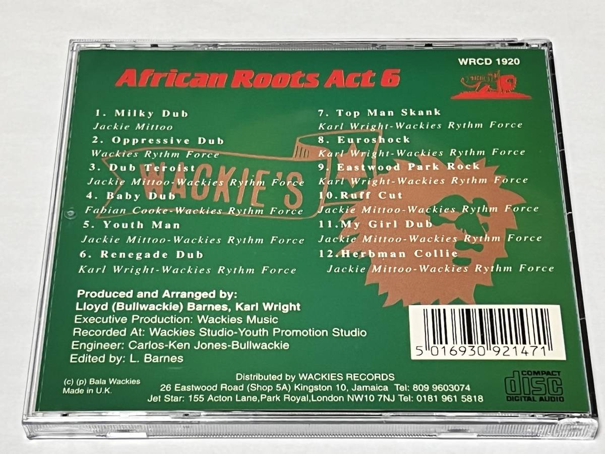 Roots Act African 0 CD – Wackies Wackie's 1 Music Apple Wackiesの