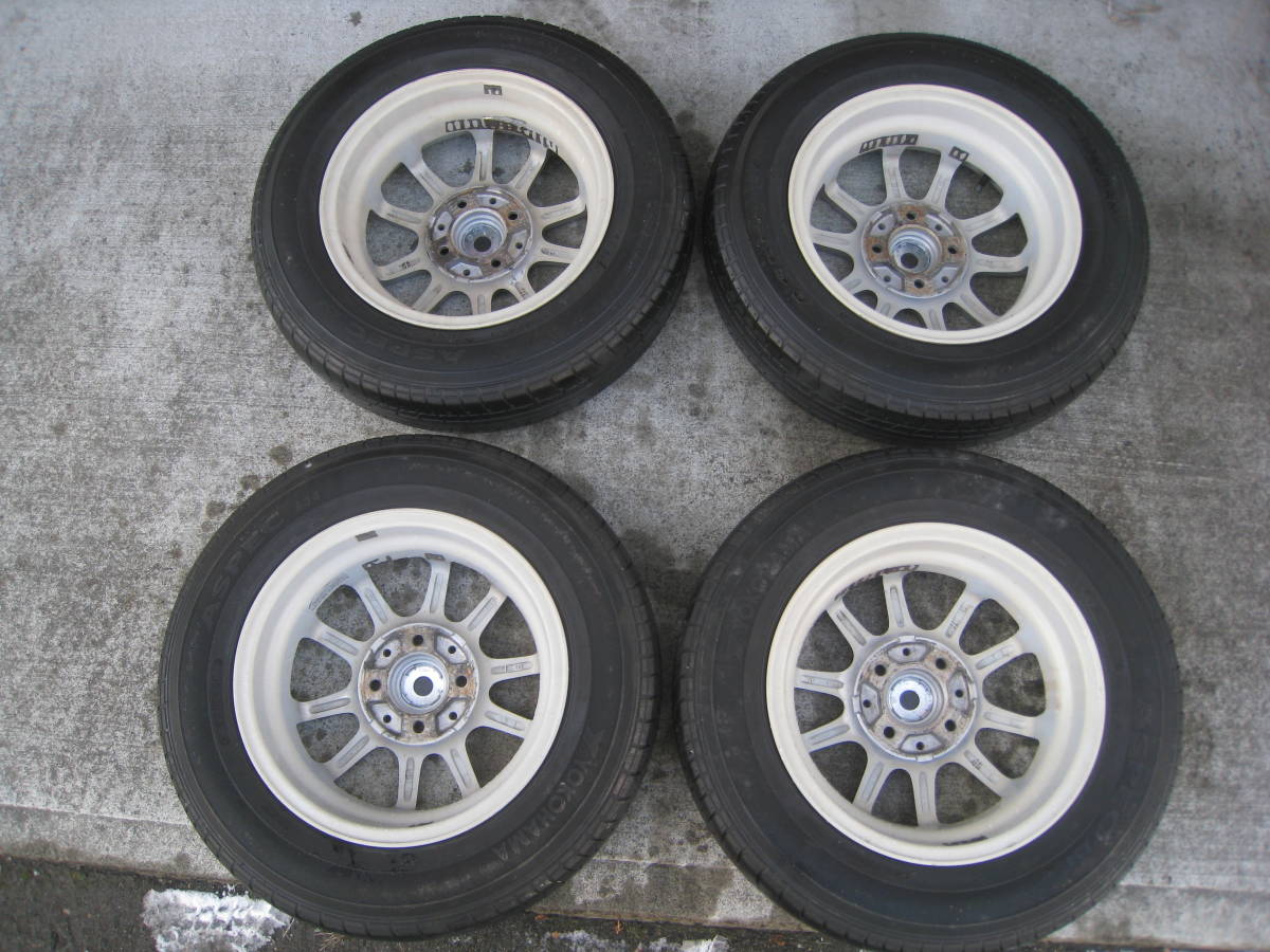 ホイール付き夏タイヤ 4本セット 中古 ヨコハマタイヤ YOKOHAMA ASPEC A34 145&frasl;80R13