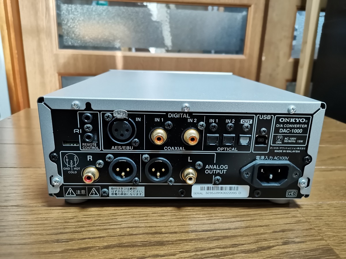 ONKYO オンキョー DAC-1000 D/Aコンバーター 取説 元箱付き 