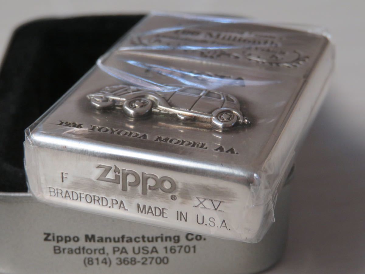 ◇トヨタ 1億台記念◇ZIPPO 立体 TOYOTA 車 シルバー TOYODA シリアル 