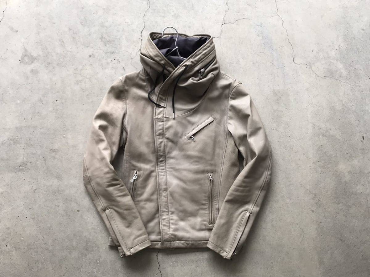 KATHARINE HAMNETT LONDON ゴートスキン レザー ライダースジャケット