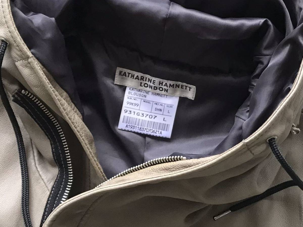 KATHARINE HAMNETT LONDON ゴートスキン レザー ライダースジャケット