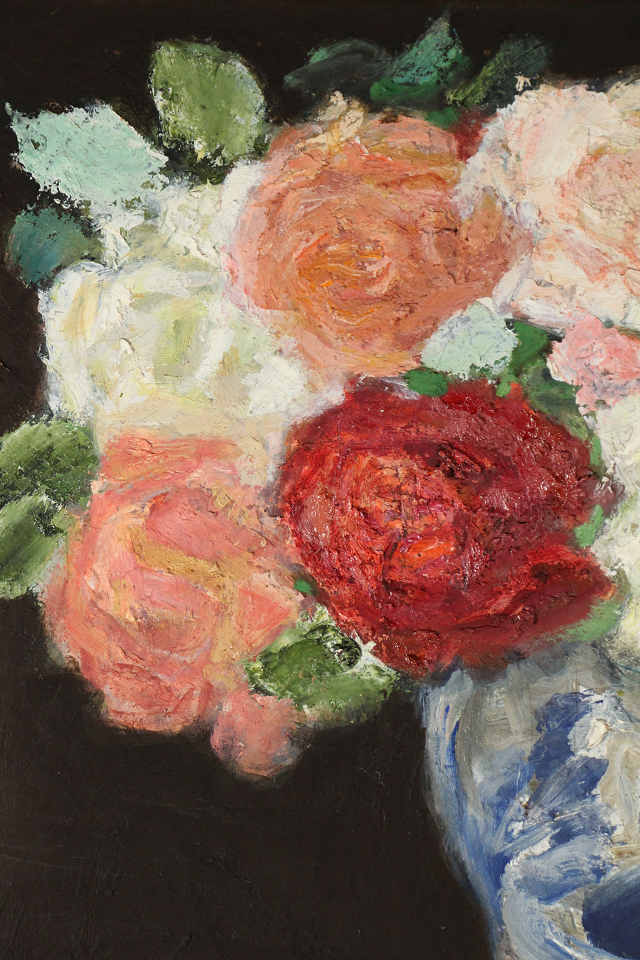 朝井閑右衛門 薔薇 絵画など美術品の販売と買取 東京・銀座 朝井閑右