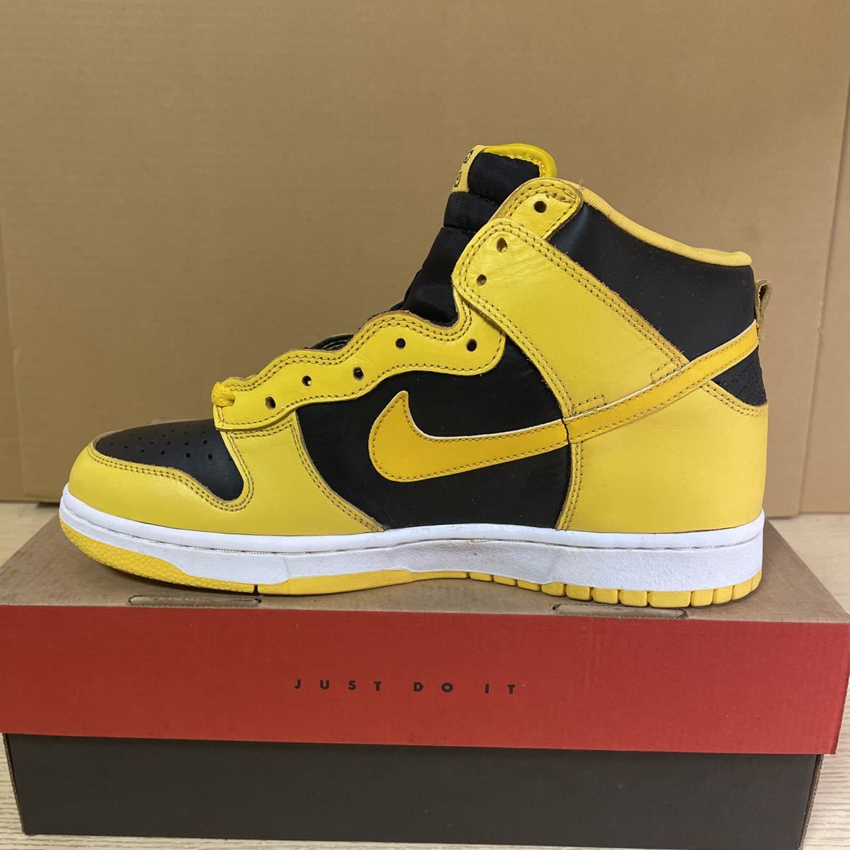 25 NIKE DUNK HIGH LE 28cm / ナイキ ダンク ハイ 黒×黄 90年代レトロ 