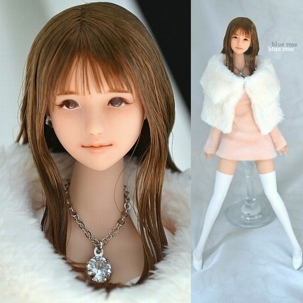 blue rose* 1/6 カスタムドール カスタムヘッド ボディ 衣装 靴のフル