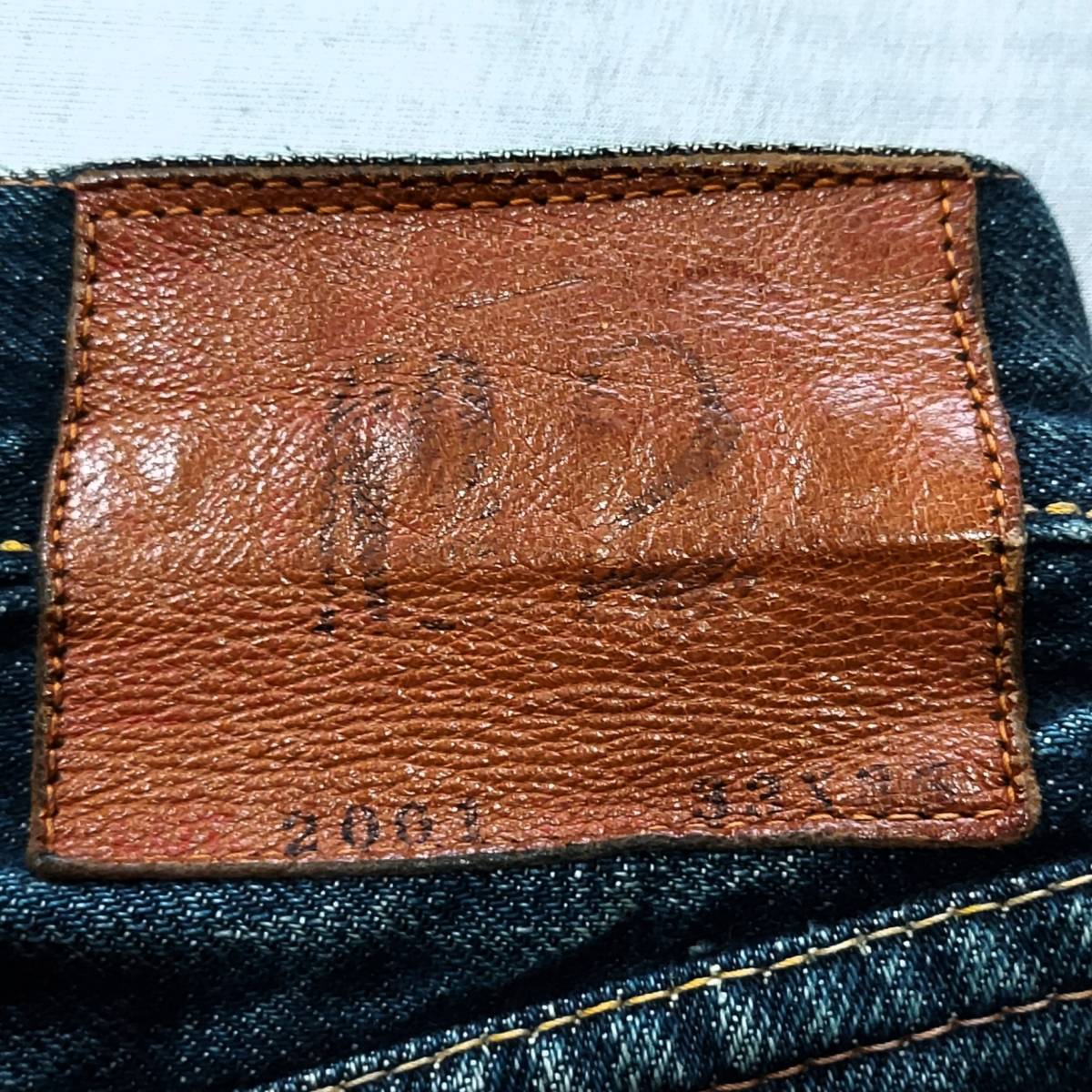 初期エヴィスEVISU虎耳戒カモメペイントW33×35☆サムライジーンズ 