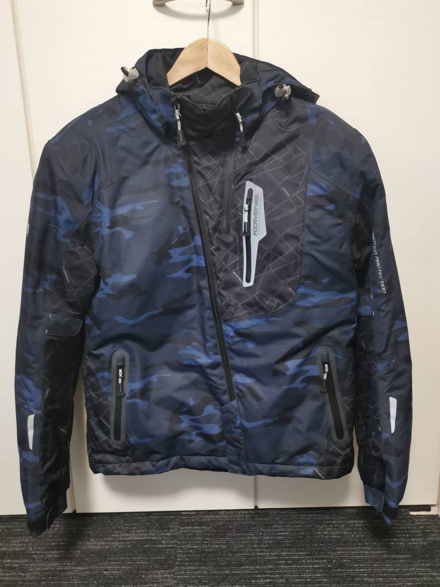 ■KOMINE(コミネ)　プロテクトウインターパーカ(JK-589)　Lサイズ　美品■プロテクター装備、秋冬向け