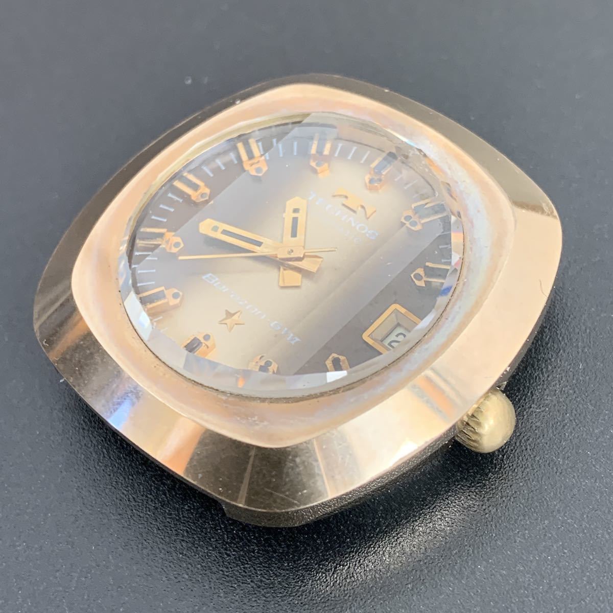 TECHNOS AUTOMATIC テクノス 腕時計 カットガラス Borazon-Gⅵ