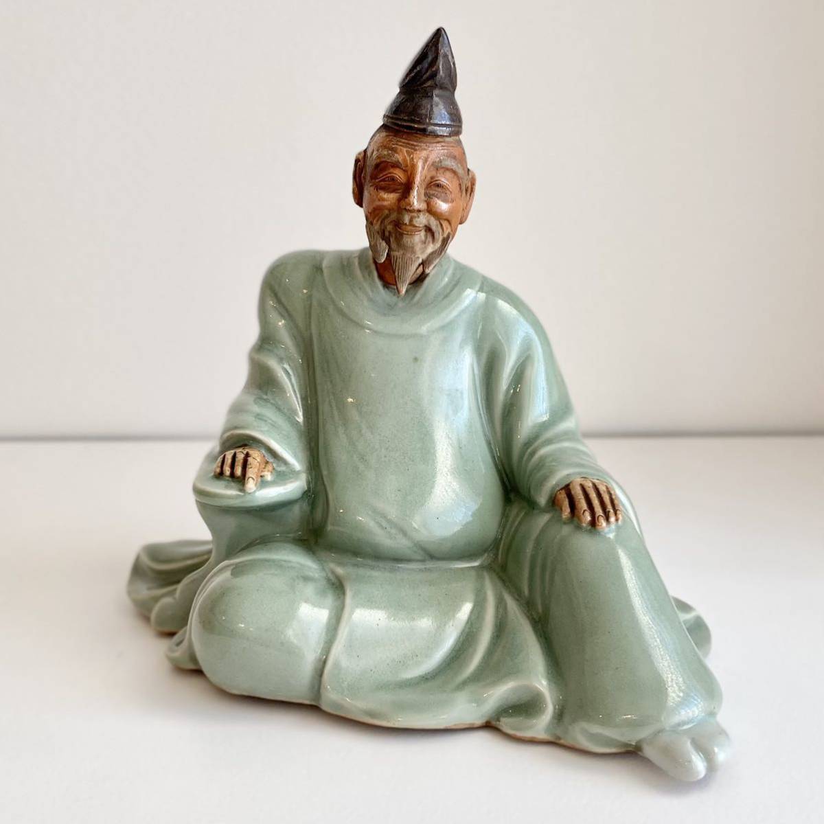柿本人麻呂像 三田青磁 置物 陶器人形の入札履歴 - 入札者の順位