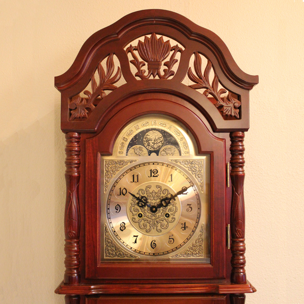 ホールクロック 振り子時計 アンティーク調柱時計 機械式時計 時計 柱