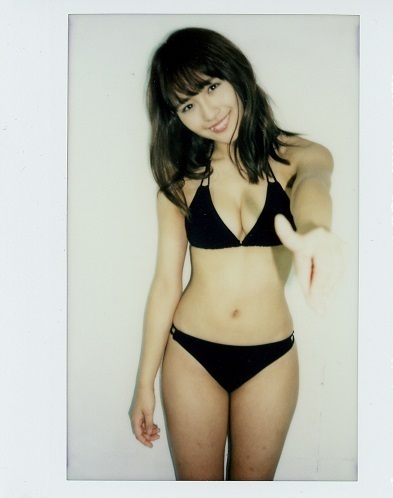 浅川梨奈 チェキ アザカワ 水着 サイン入り HIT'S/浅川梨奈 1of1 水着ワイドオフショットチェキ (黒ビキニ)(あ行
