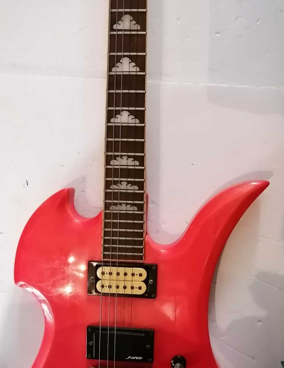 モッキンバードタイプ JUNO ジュノ エレキギター ピンク 桃色系 エレキ 