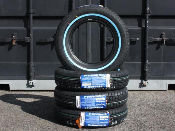 SURE TRAC ホワイトリボンタイヤ 155/80R13　4本　＜ローライダー/USDM/インパラ/タウンカー/キャデ/カプリス＞ SURE TRAC 155&frasl;80R13 楽天 特価 13インチ