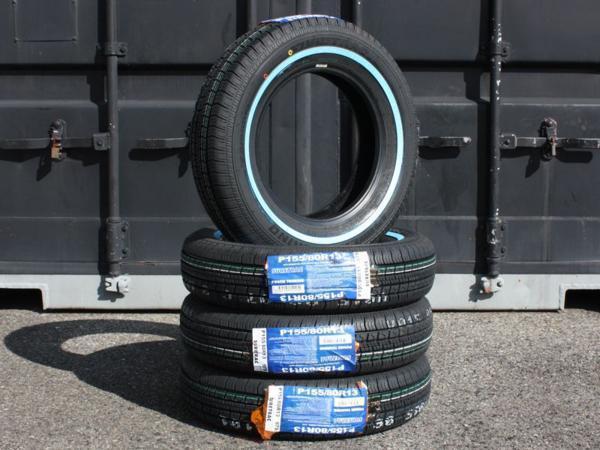 SURE TRAC ホワイトリボンタイヤ 155/80R13　4本　＜ローライダー/USDM/インパラ/タウンカー/キャデ/カプリス＞ SURE TRAC 155&frasl;80R13 楽天 特価 13インチ