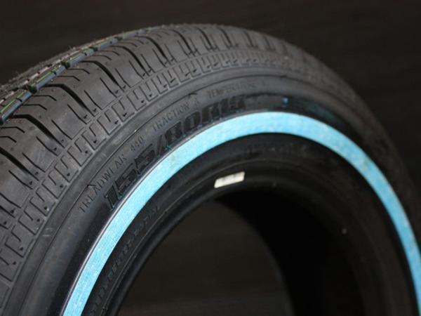 SURE TRAC ホワイトリボンタイヤ 155/80R13　4本　＜ローライダー/USDM/インパラ/タウンカー/キャデ/カプリス＞ SURE TRAC 155&frasl;80R13 楽天 特価 13インチ