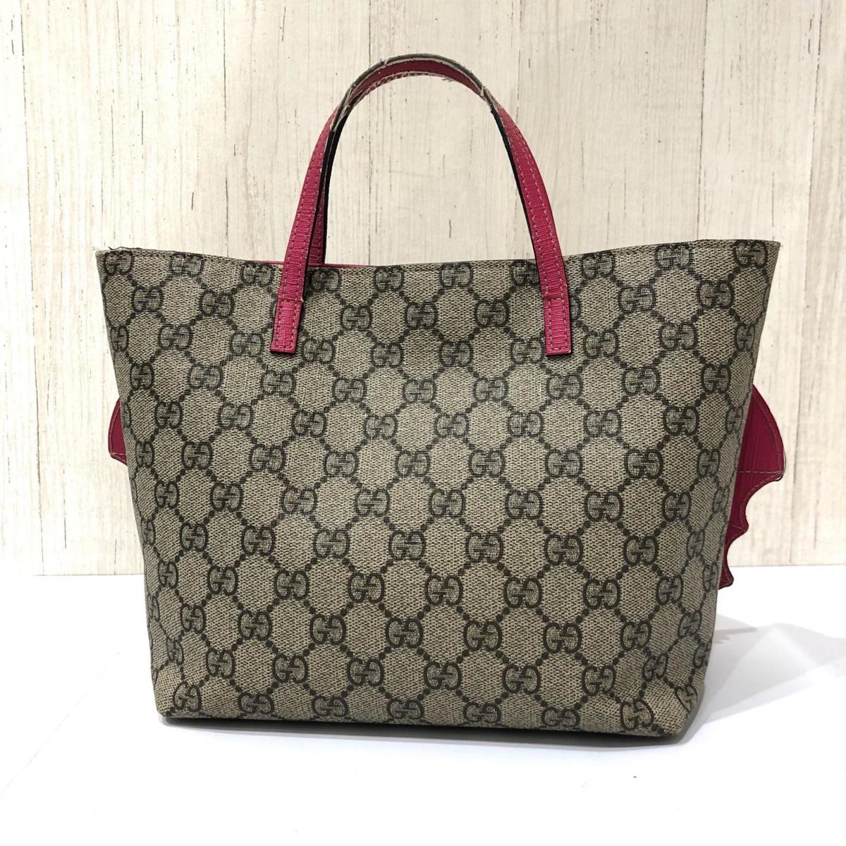 オリジナル Gucci グッチ トートバッグ ピンク Pvc レザー トートバッグ