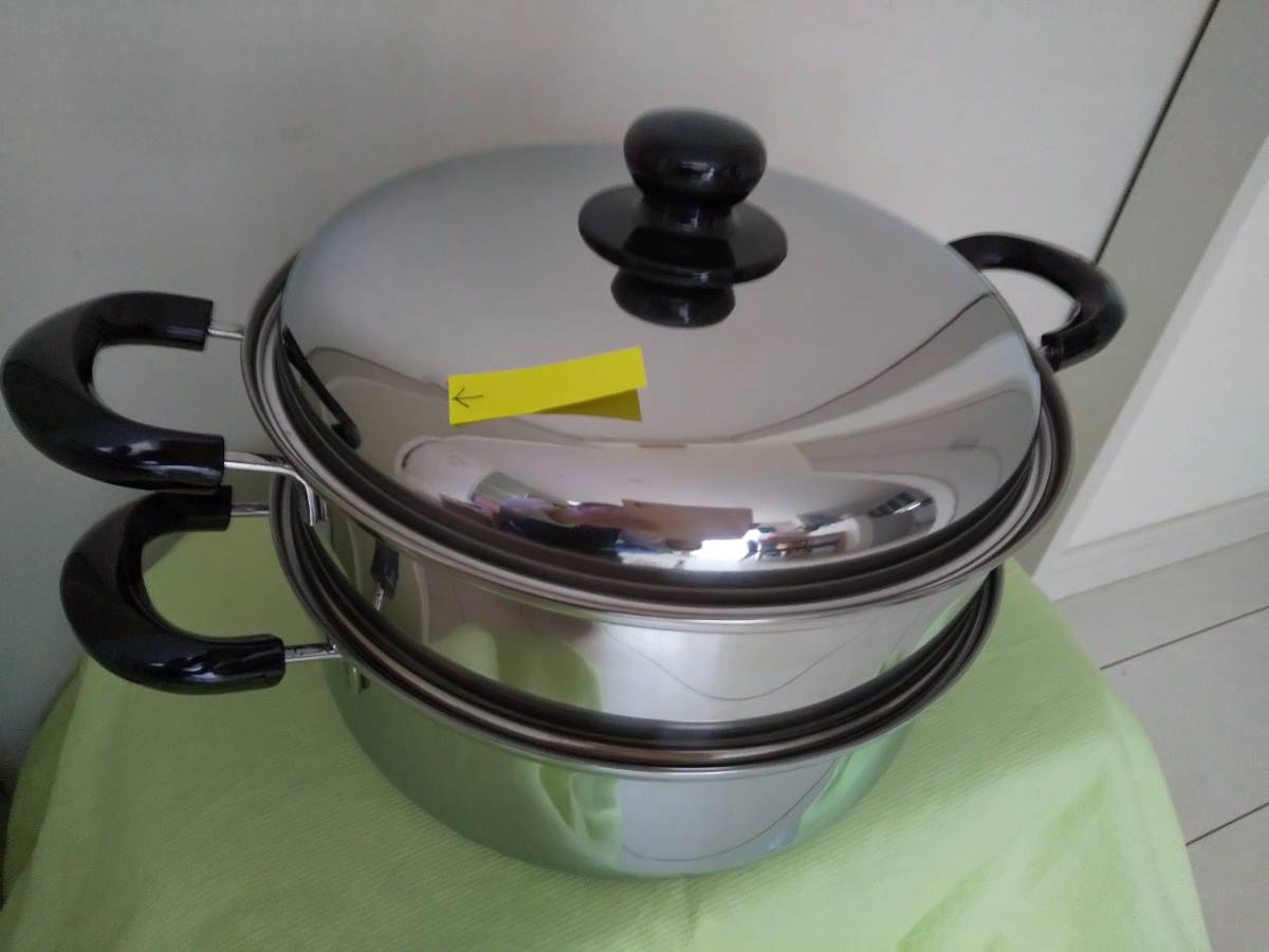 【高品質，お買い得】 訳あり 送料割安 展示 品 竹井器物製作所 下村企販 株 ステンレス二段蒸し器鍋 26せんち IH対応(鍋)｜売買されたオークション情報、yahooの商品情報をアーカイブ公開 - オークファン その他