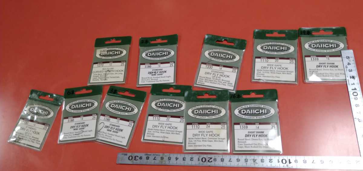 フライフック ドライフライ ニンフ ダイイチ daiichi 1180 1110 まとめ 