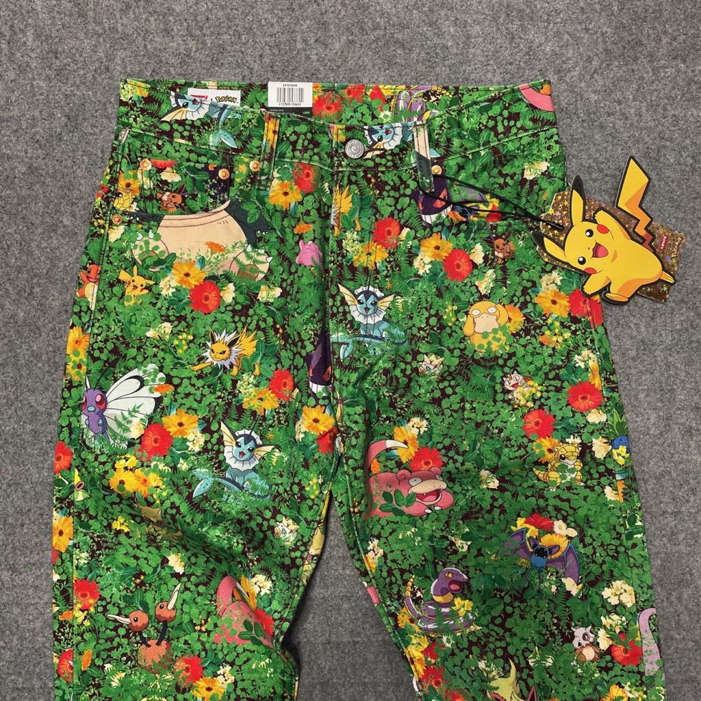W31 定価15400円 リーバイス × ポケモン デニム ジーンズ 25周年記念 