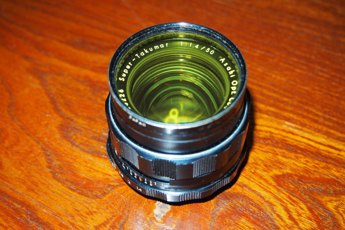 黄変なし】Super Takumar 50mm F1.4 フード付 C115 黄変なし】Super