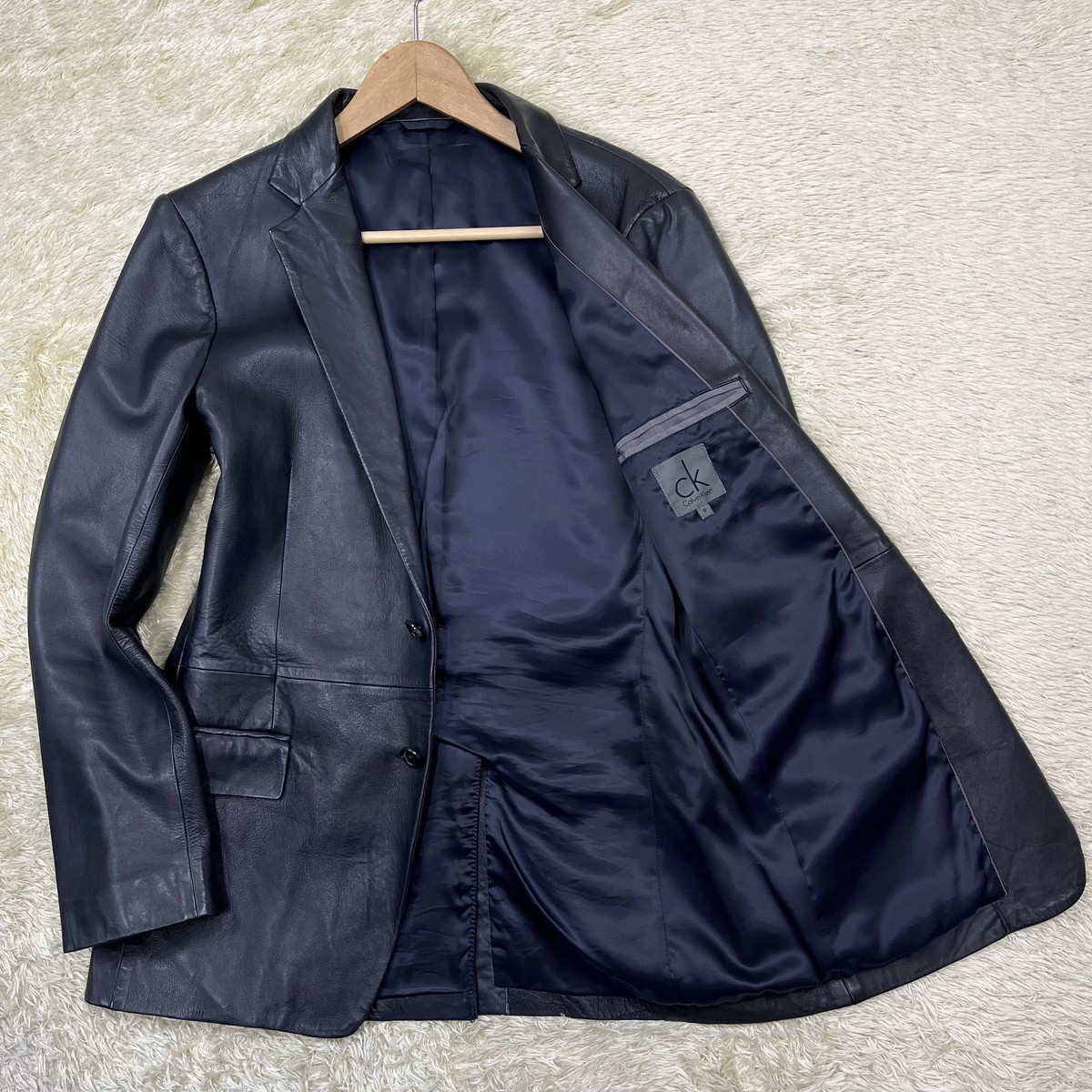 ck CALVIN KLEIN】上品な大人コーデ◎シープスキン (羊革) レザー 