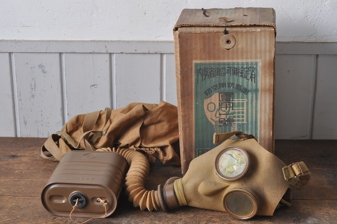 防空用防毒面 旧日本軍 ガスマスク 昭和16年 昭和化工株式会社